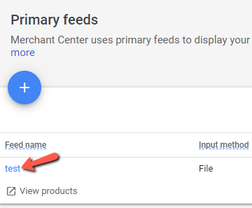 google merchant center primary feeds