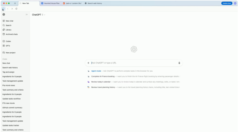 chatgpt atlas screenshot