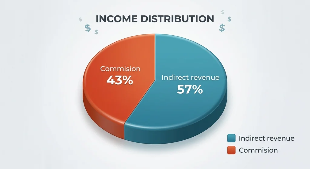 commission vs indirect revenue
