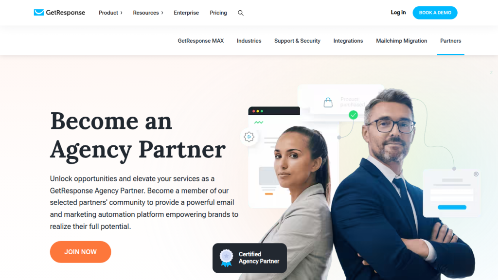 getresponse partner program screenshot