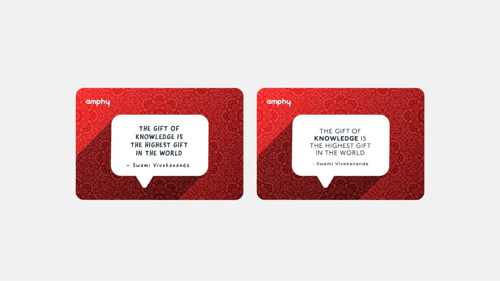 Which gift card looks more expensive?